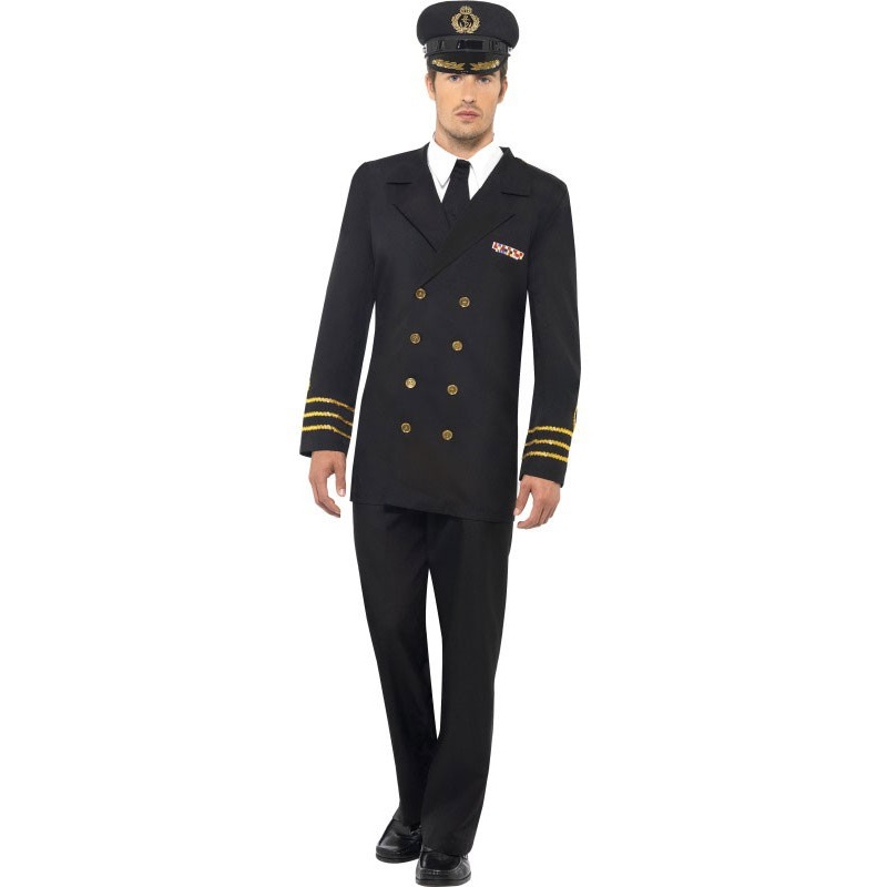 Elegant navy officer mens costume M