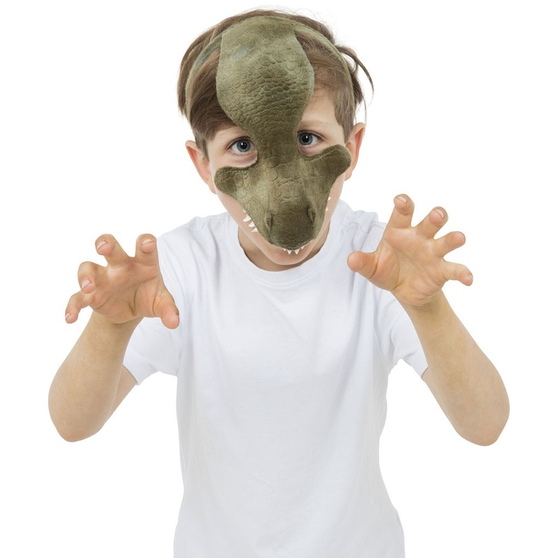 Green T-Rex mask children