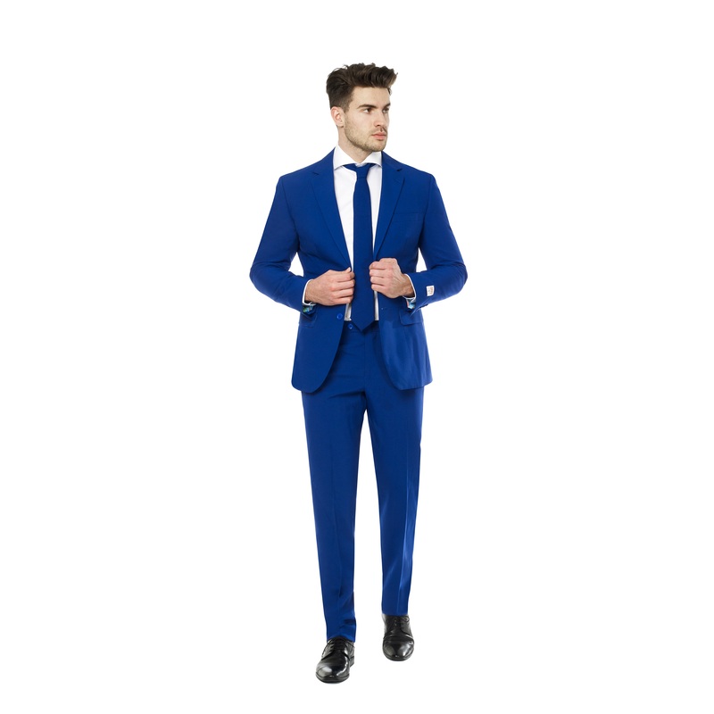 OppoSuits party suit Navy Royale Flaminguy Lining 46