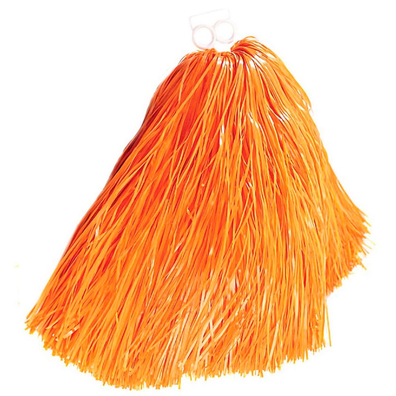 Orange cheerleader pompom