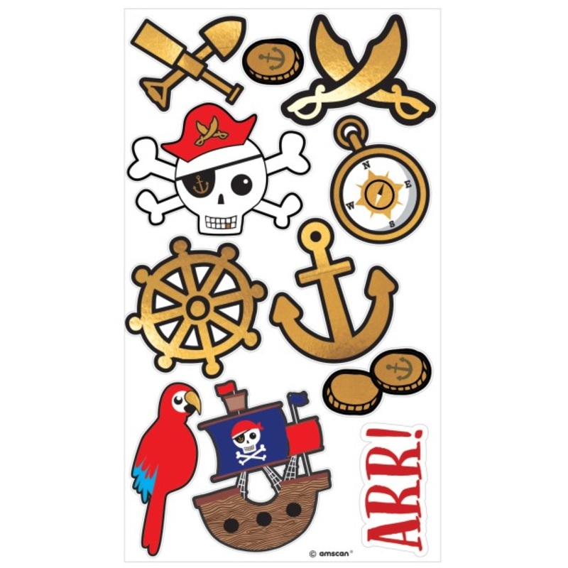 Pirate Battle Temporary Tattoos
