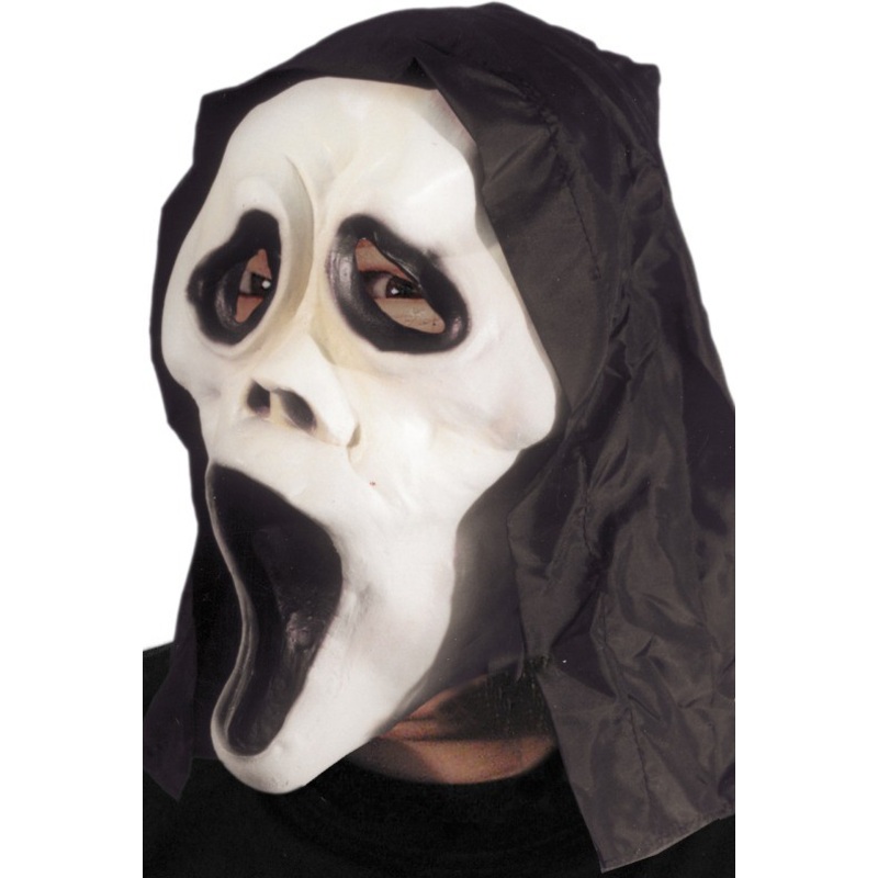 Screaming Face Horror Mask With Hood