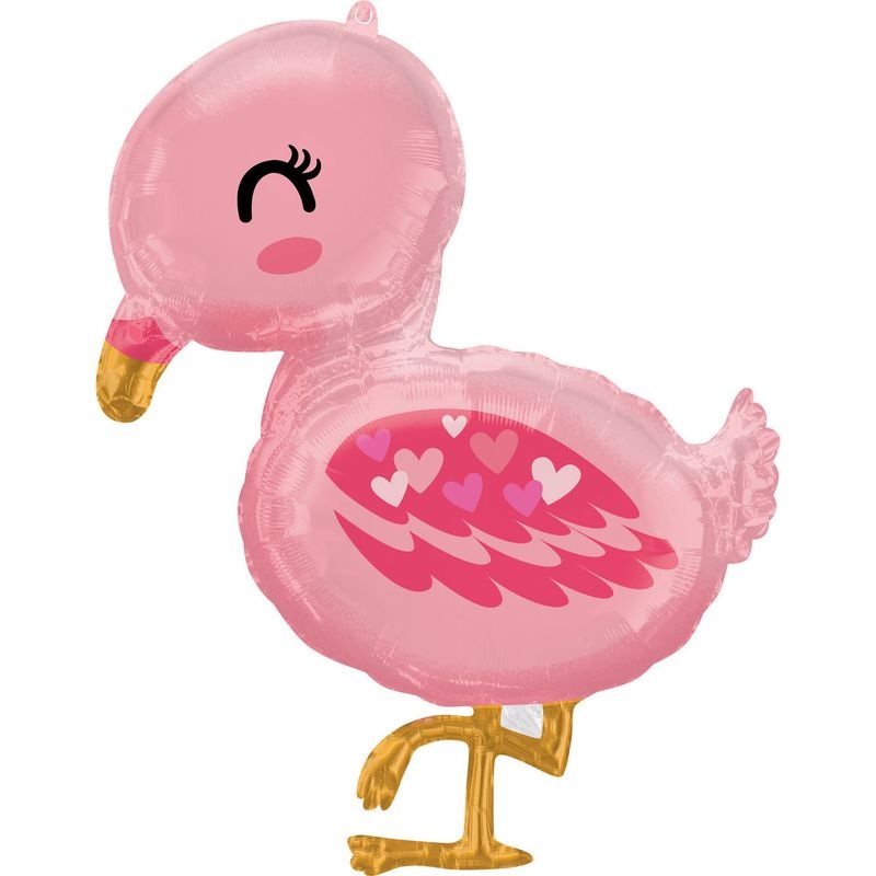 XL Folien Ballon Baby Flamingo