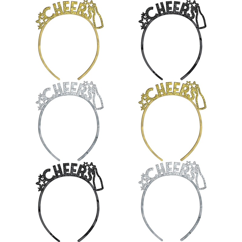 6 Cheers New Year headbands