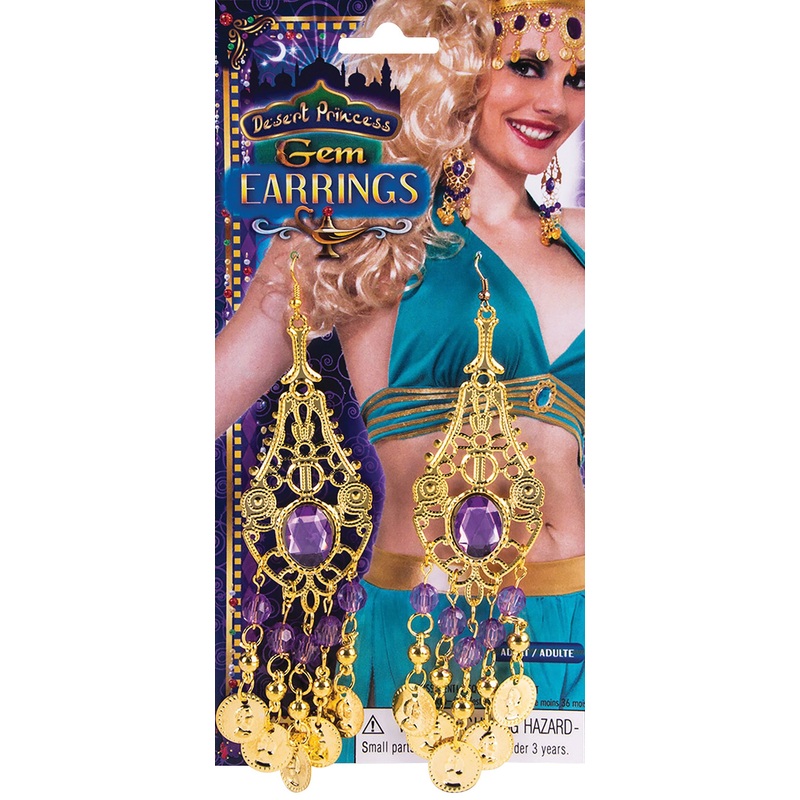 Gold earrings belly dancer