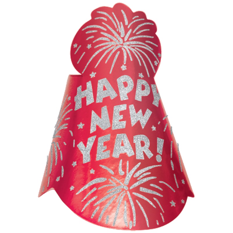 Happy New Year glittery party hat