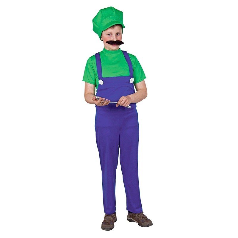 Luigi plumber child costume