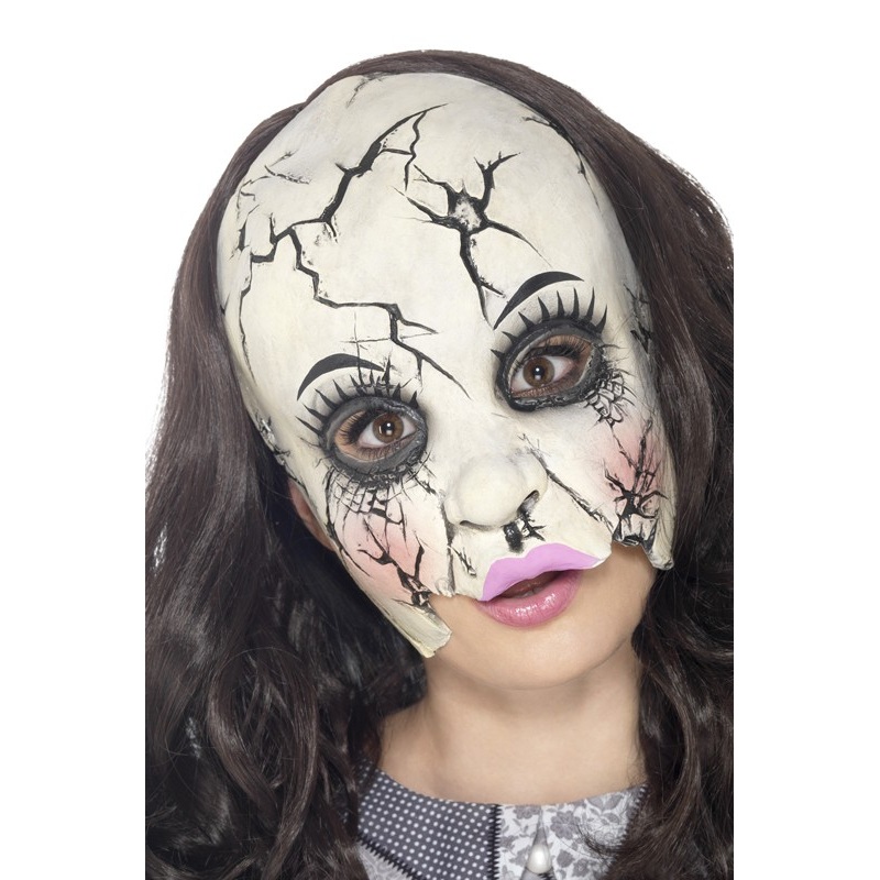 Make up doll mask Sally with cracks