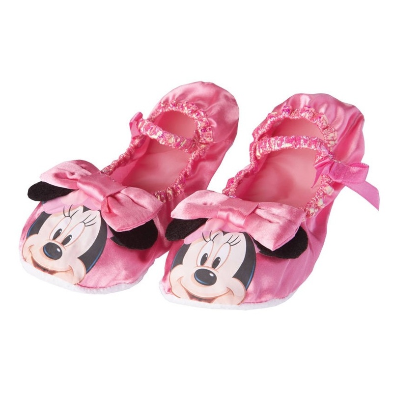 Pink Minnie Mouse ballet shoes for children