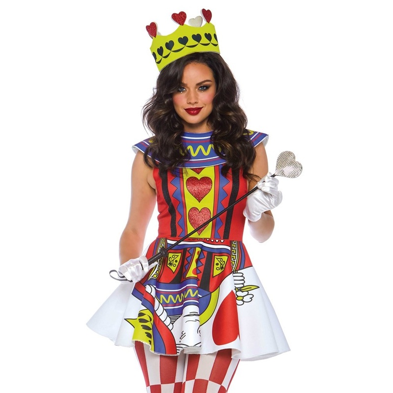 Queen of Hearts cards costume for women S