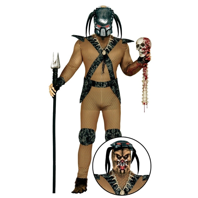Scary monster warrior costume for men