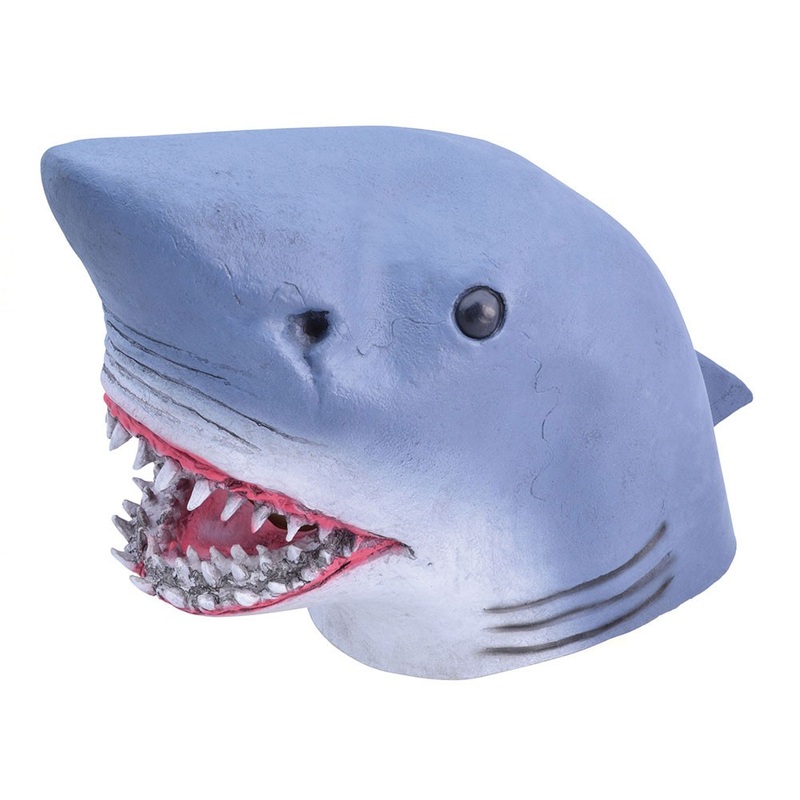 White shark head full face mask