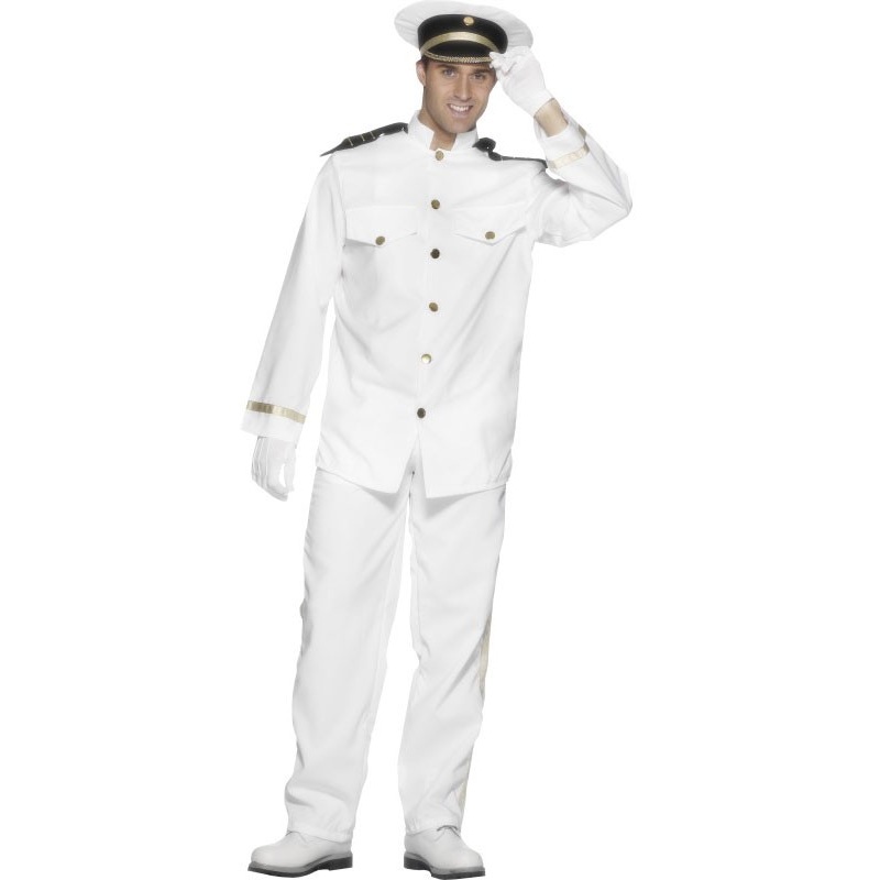Captain Andreas men's white costume M