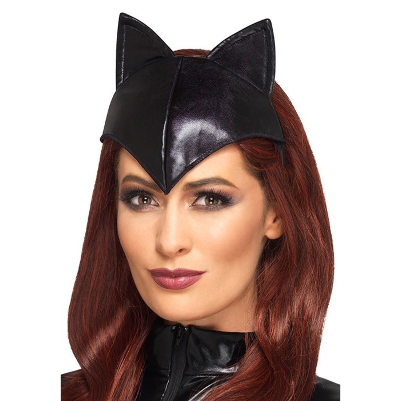 Cat ears headband in leather look