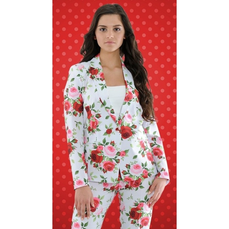 Charming rose party suit for women 36
