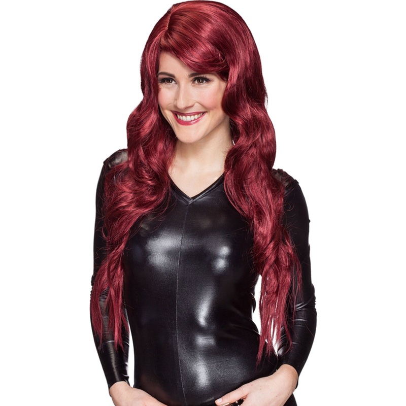 Extra long women's wig Juliette Burgundy red