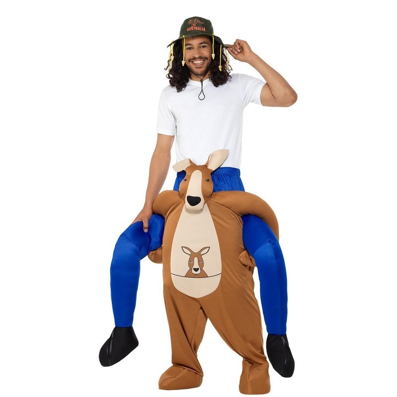 Funny kangaroo piggyback costume