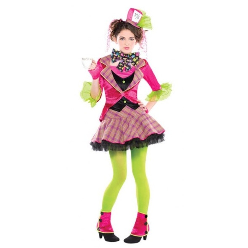 Gaudy hatter costume jazz for girls