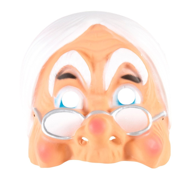 Grandma with glasses half mask