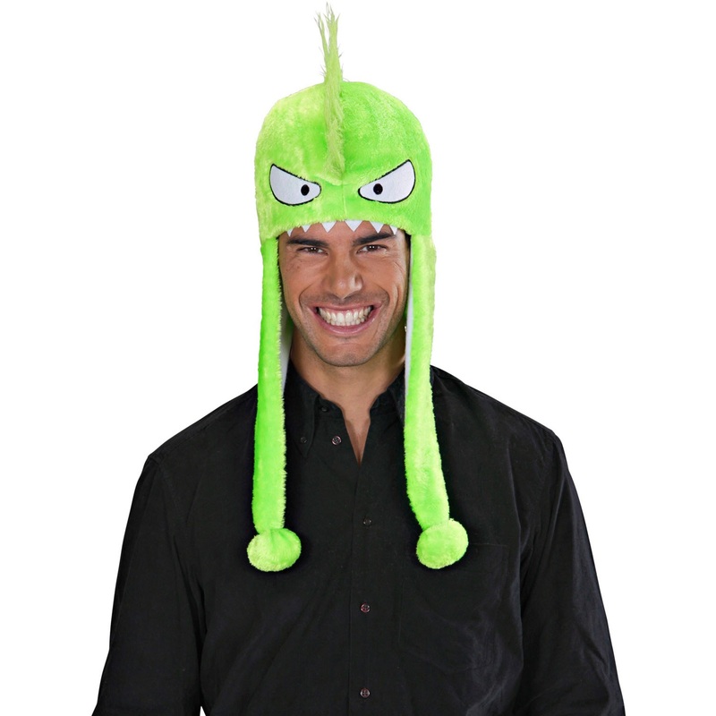 Green punk alien hat