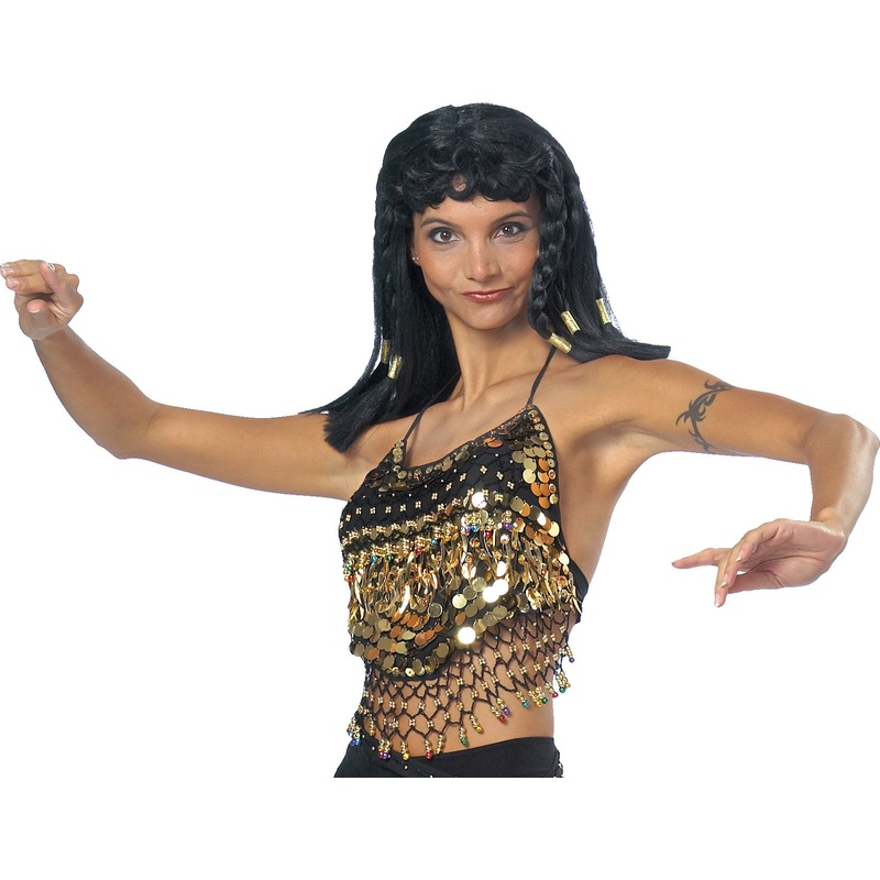 Sexy belly dancer top with coins