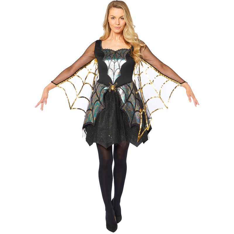 Shimmering Spider Lady Ladies Costume S