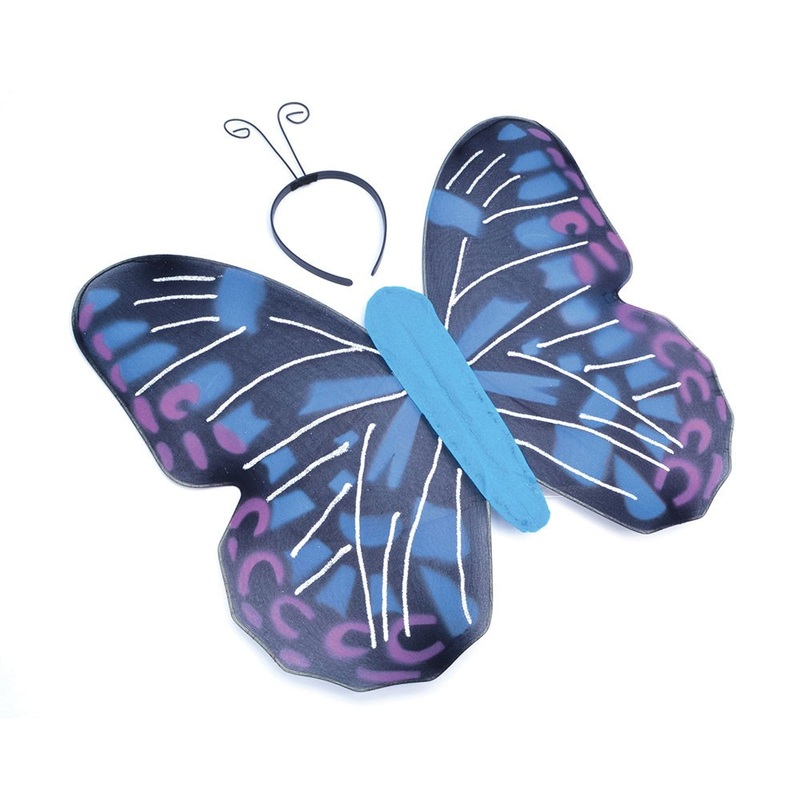 2-piece Blue Fly butterfly set in blue