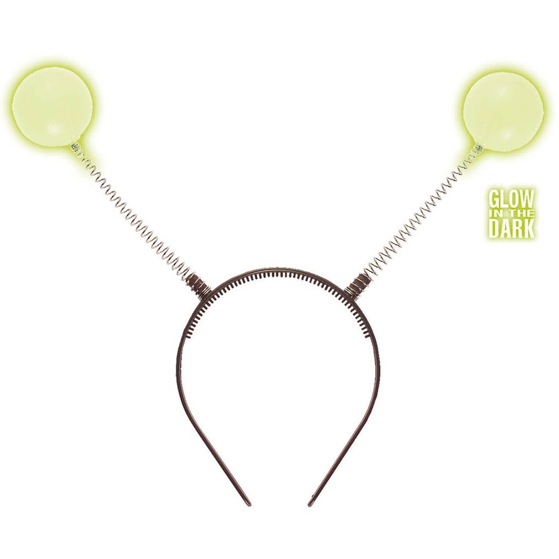 Alien headband with neon green antennae