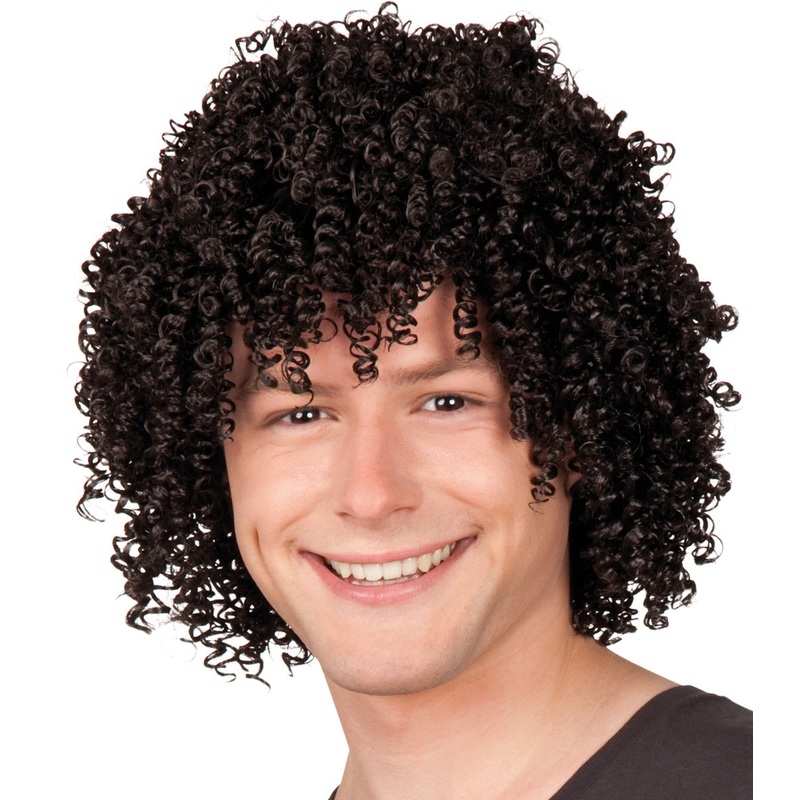 Black curly wig Jonathan