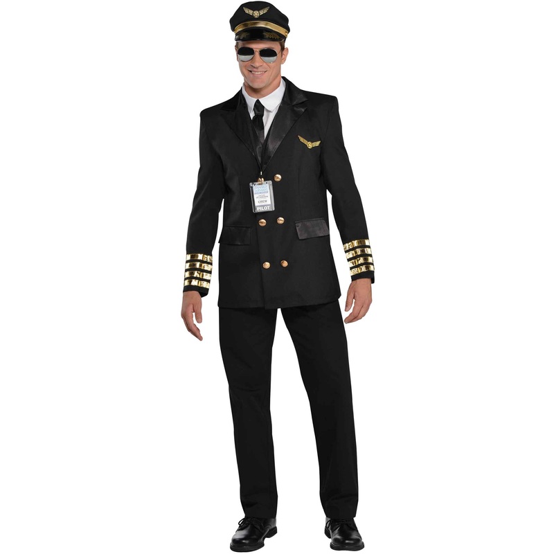 Captain Holiday Pilot Men's Costume M