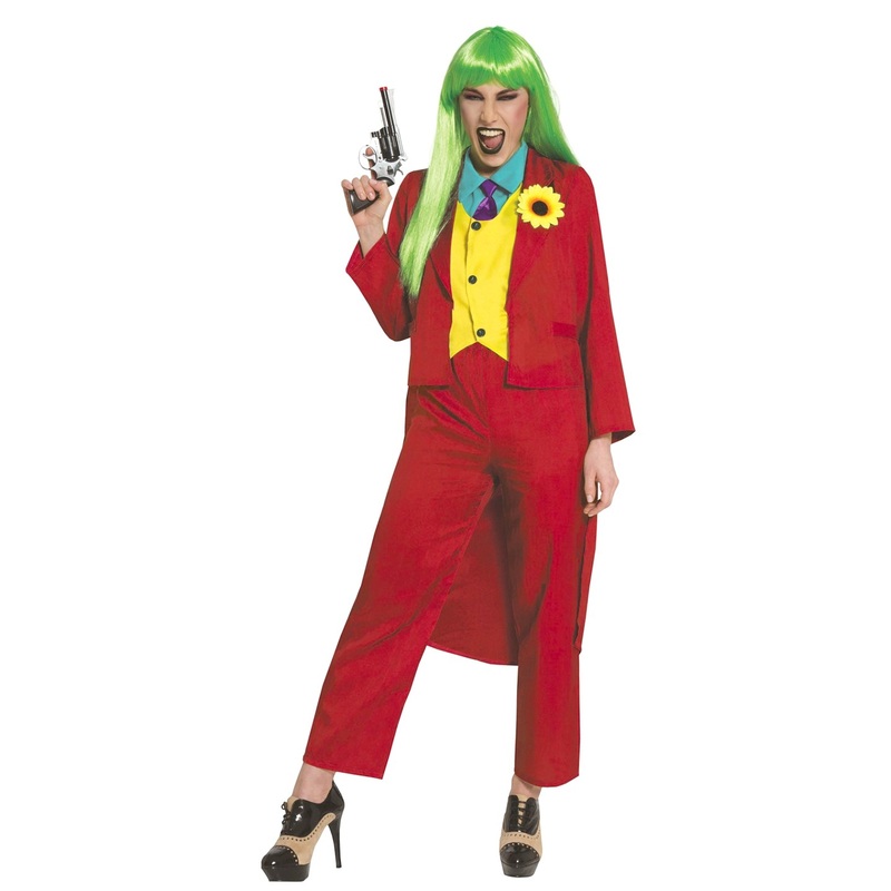 Grinning clown lady ladies costume S