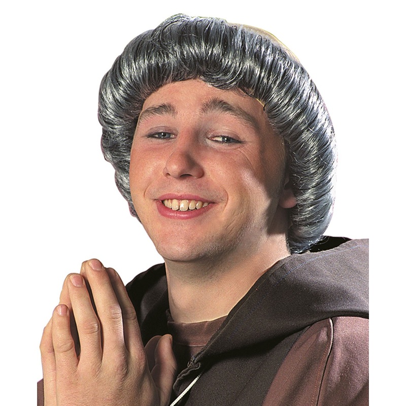 Half bald gray monk