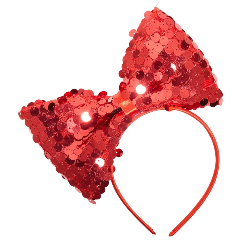 Headband with red sequin bow