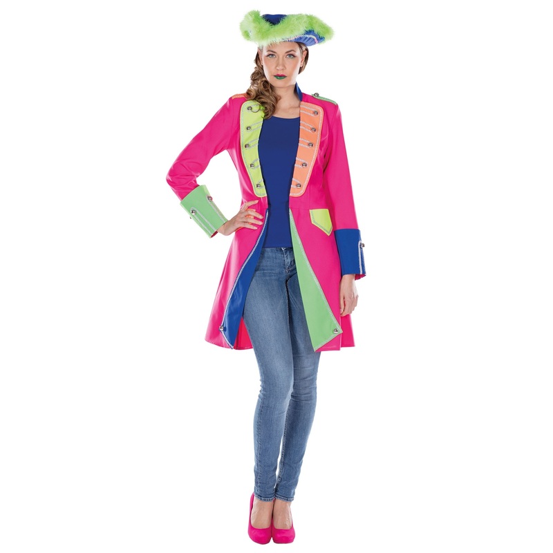 Neon cuff coat for women 36
