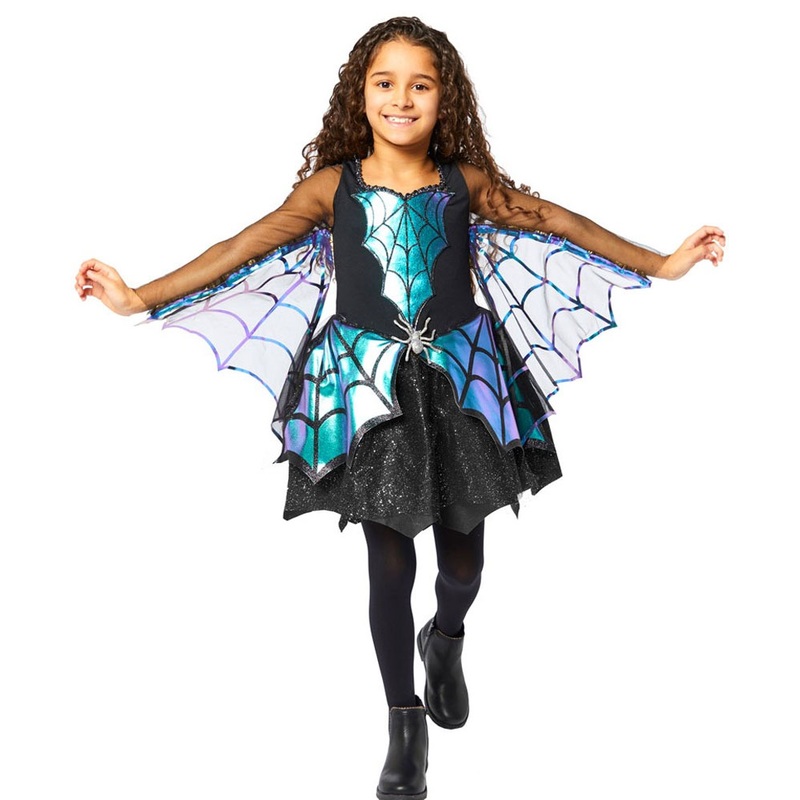 Spider princess children's costume blue