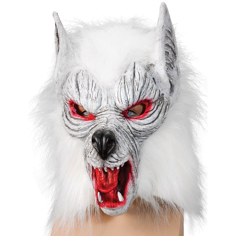 White angry werewolf mask