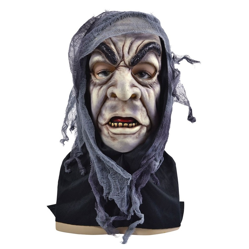 Zombie full mask with torn hood