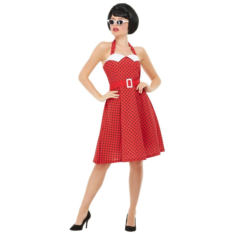 50s dress women's costume red S