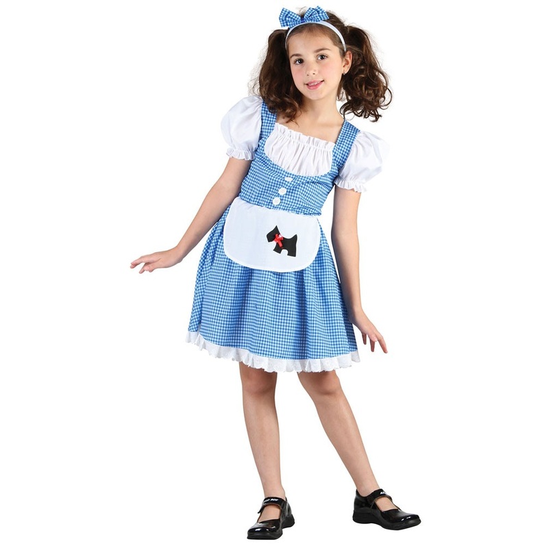 Blue and white checkered Bayernmadl costume S