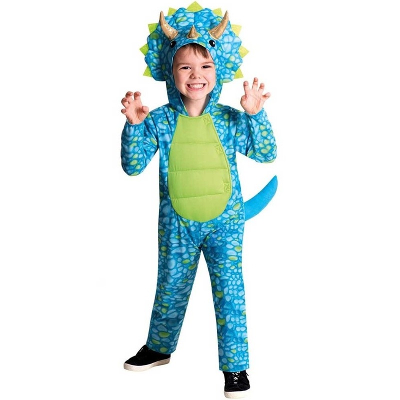Blue Triceratops dinosaur boy costume