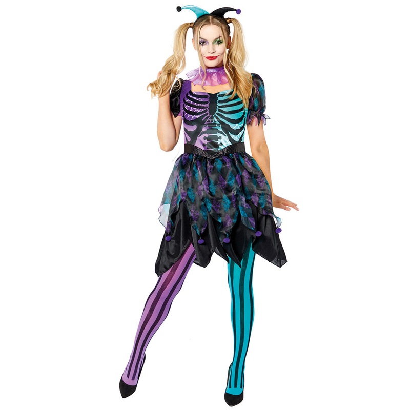 Creepy Harlequin costume for girls 34-36