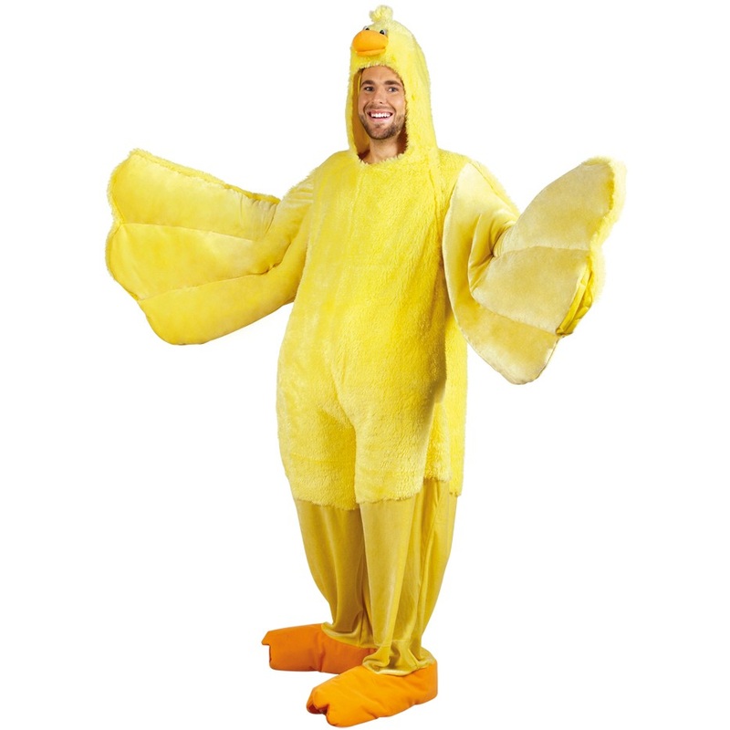 Fluffy duck costume for men
