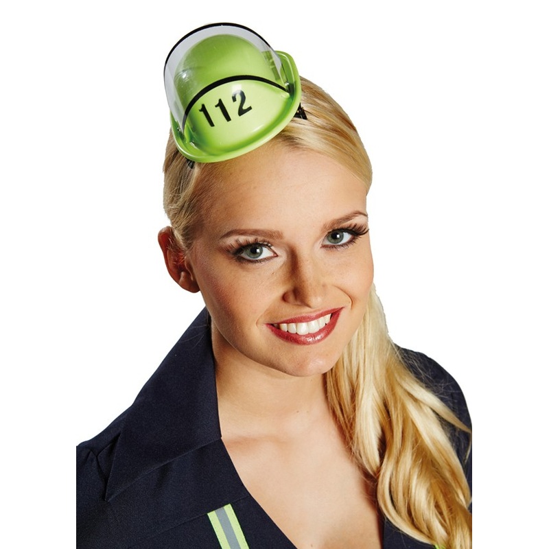 Mini fire helmet with hair clip