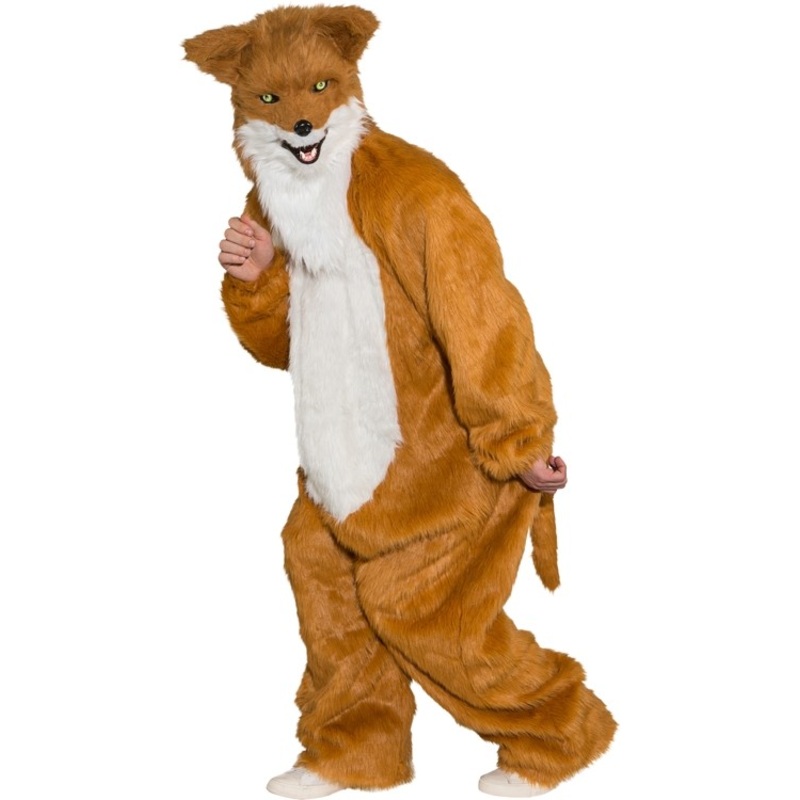 Plush fox jumpsuit unisex costume S-M