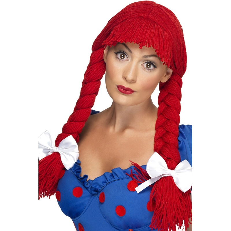 Red Pppi dolls plait wig