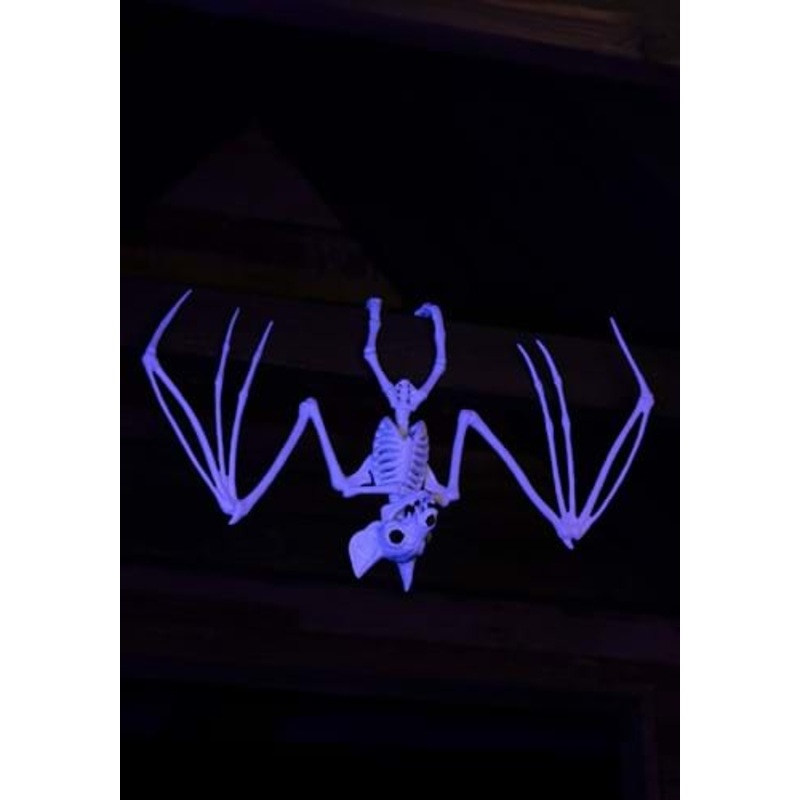 11-Inch Black Light Ghostly Bat Skeleton Halloween Decoration Standard
