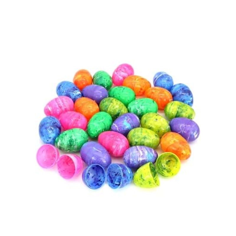 3.15" Iridescent 30 Piece Egg Shells Standard