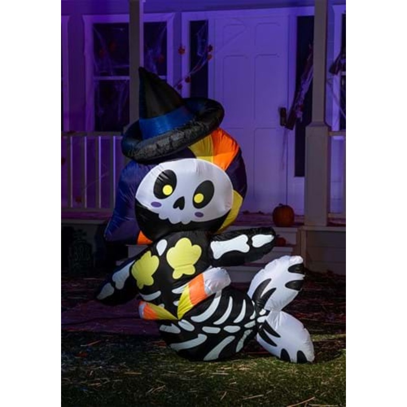 5' Skeleton Mermaid Inflatable Decoration Standard