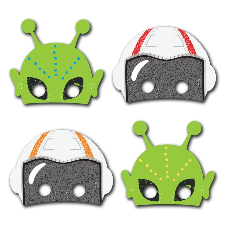 8 space party masks