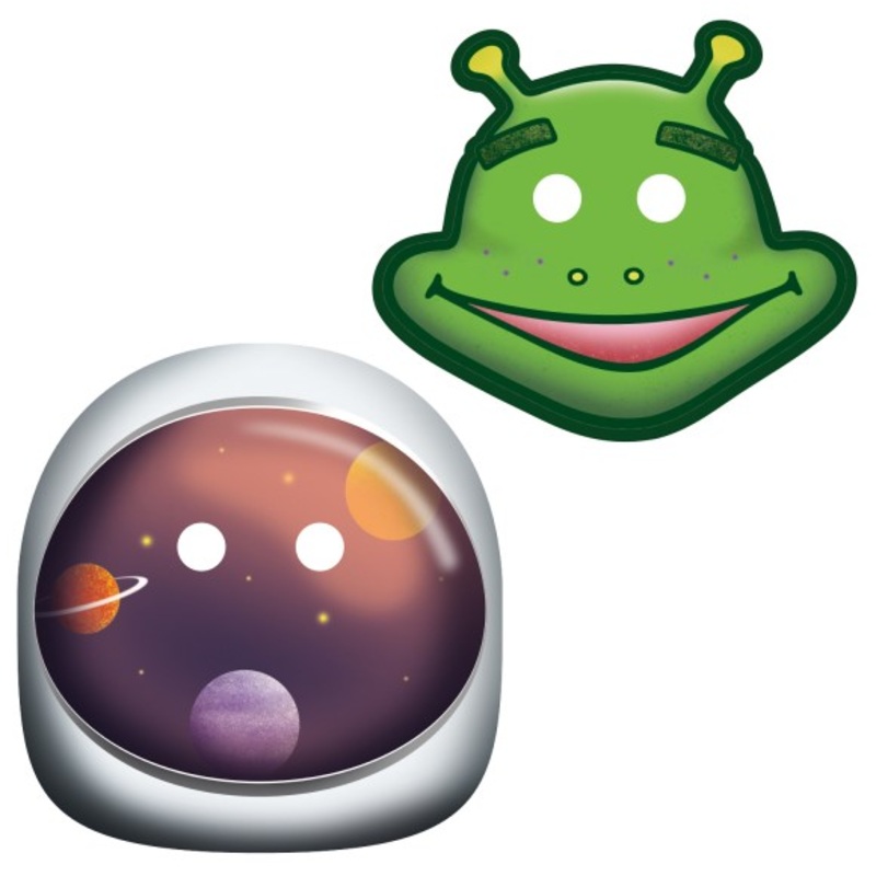8 Up in Space paper masks